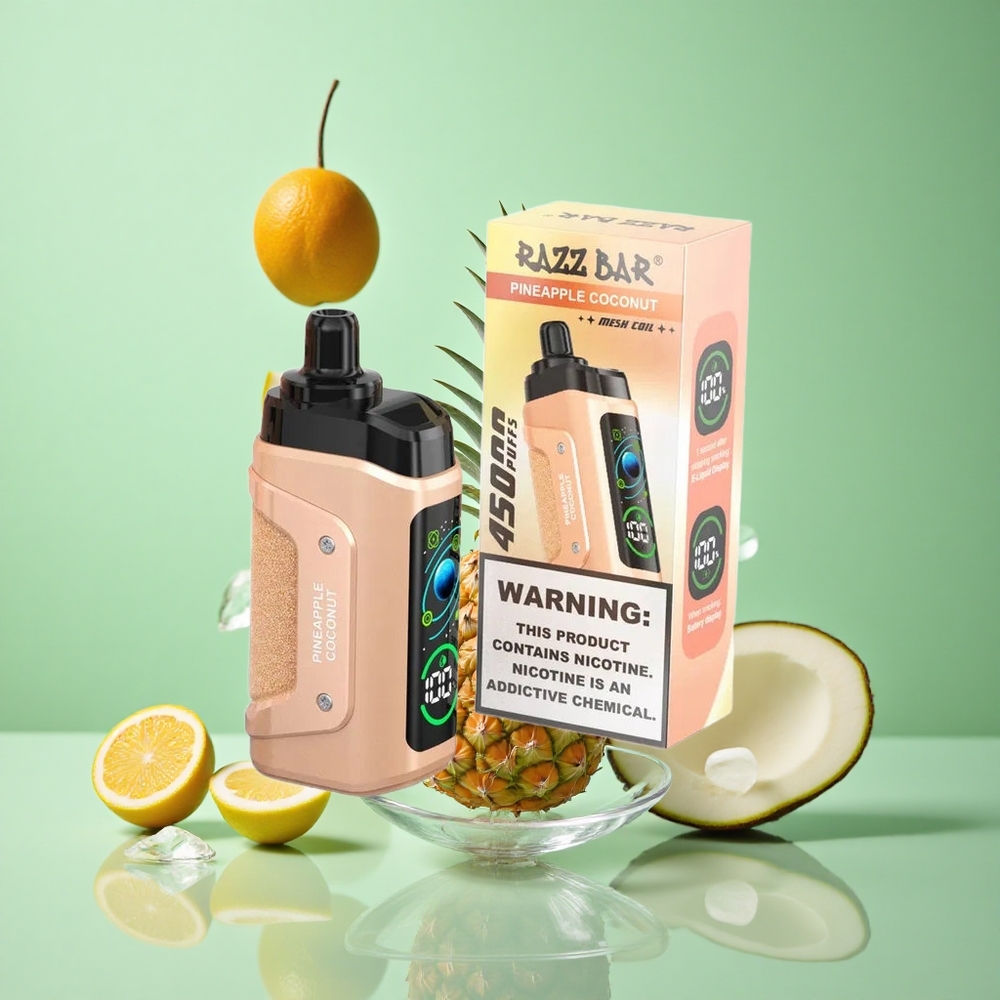 Razz Bar 45000 zaciągnięć Ananas Kokos Poland vape 650 mAh Typ-C