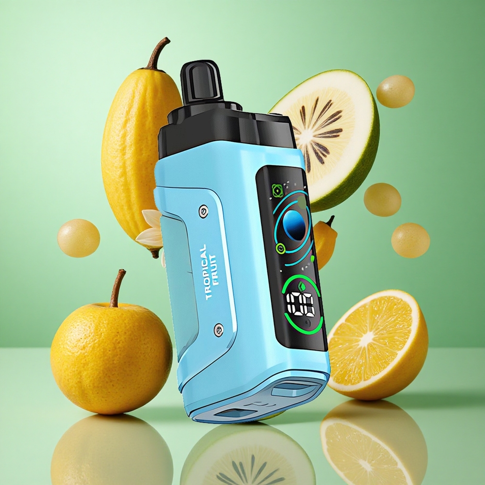 Razz Bar 45000 zaciągnięć Tropical Fruit Poland vape z regulacją przepływu powietrza i ładowaniem Type-C