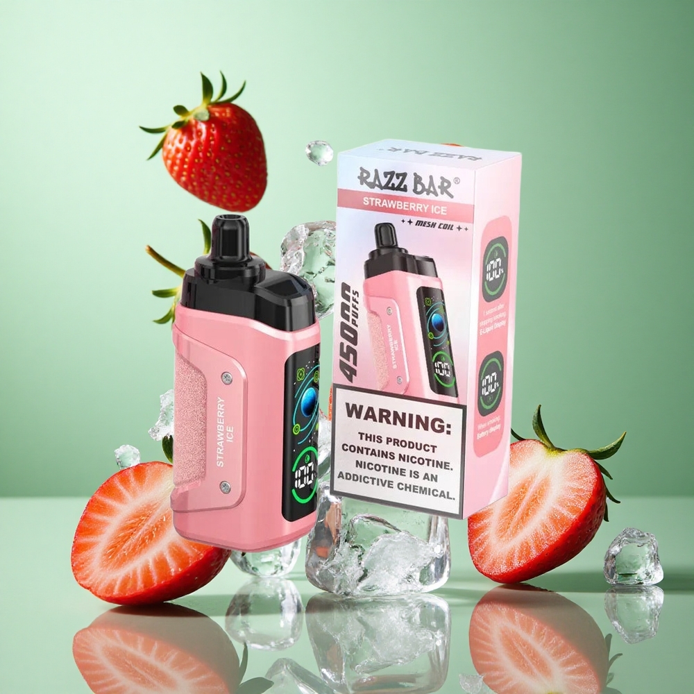 Razz Bar 45000 zaciągnięć Truskawkowo-Jagodowy Lód Poland vape z regulacją przepływu powietrza