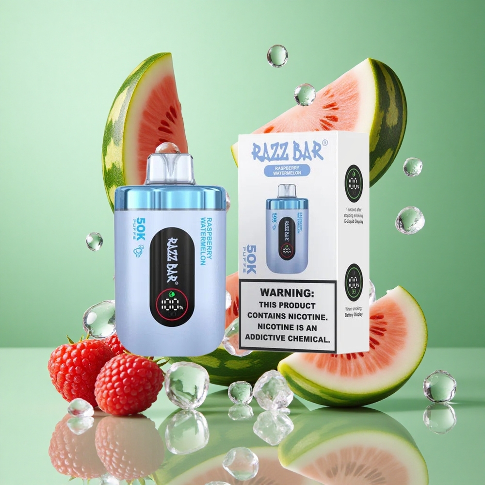 Razz Bar 50K zaciągnięć Jednorazowy Vape Malina Arbuz Poland vape Typ-C Ładowany 2% Nikotyna