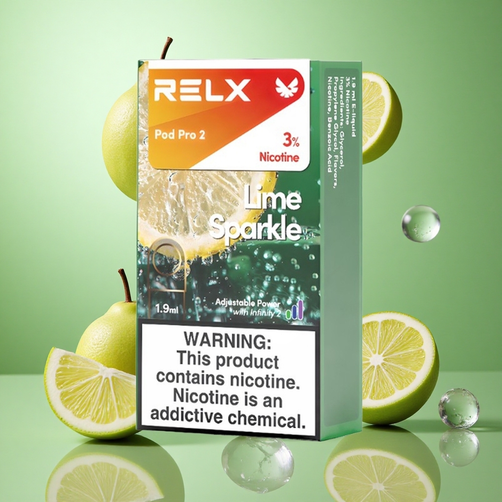 RELX Pod Pro 2 600 zaciągnięć Lime Sparkle Poland vape 1.9ml 3% nikotyny