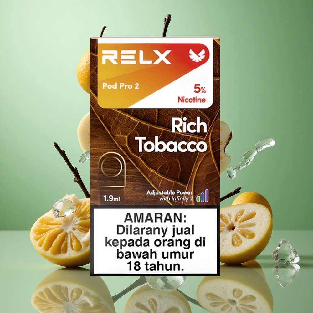 RELX Pod Pro 2 600 zaciągnięć Rich Tobacco (Bogaty Tytoń) Poland vape 1.9ml 5% nikotyna