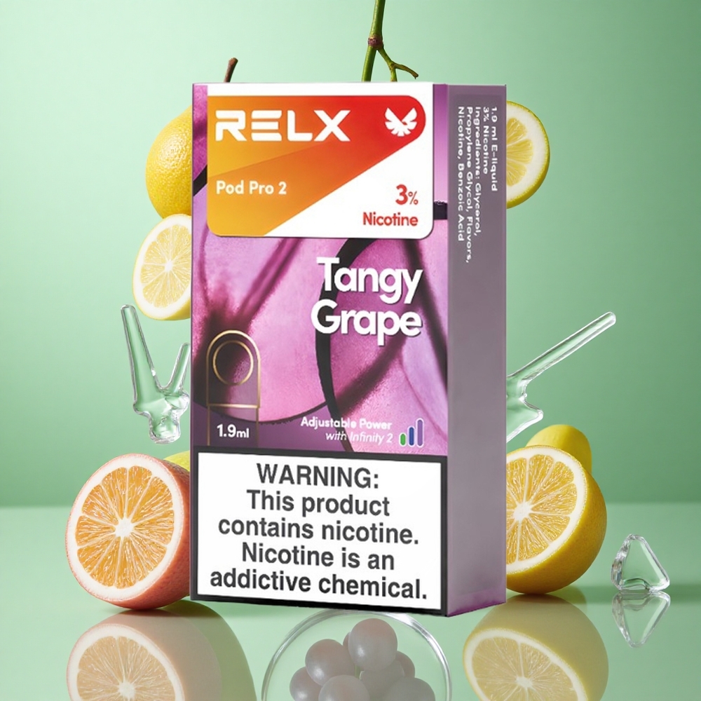 RELX Pod Pro 2 600 zaciągnięć Tangy Grape Poland vape 1.9ml 3% nikotyny