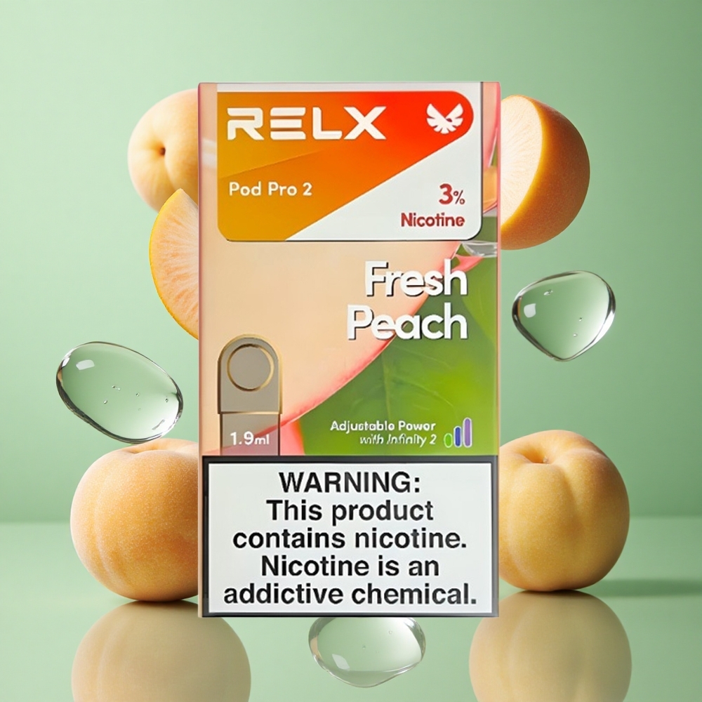RELX Pod Pro 2 600 zaciągnięć Świeża Brzoskwinia Poland vape Pojemność 1,9ml
